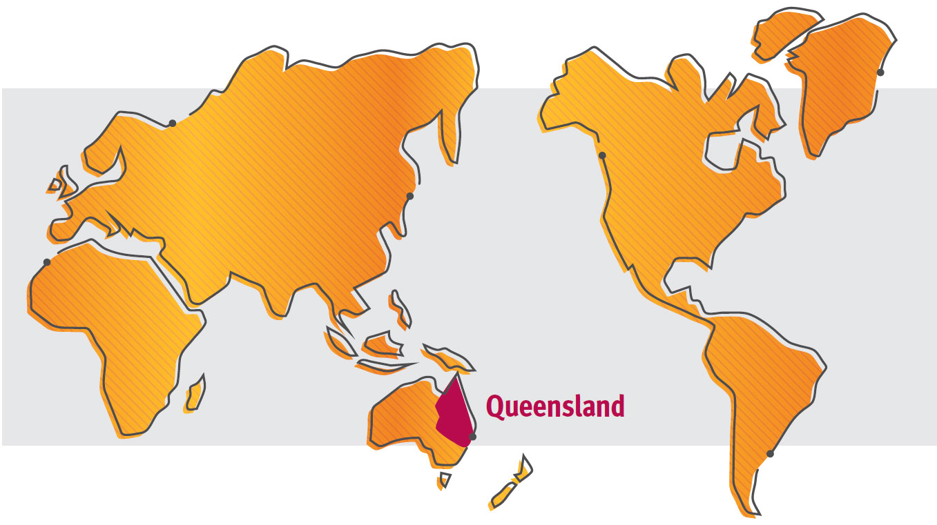 Queensland, Australia map